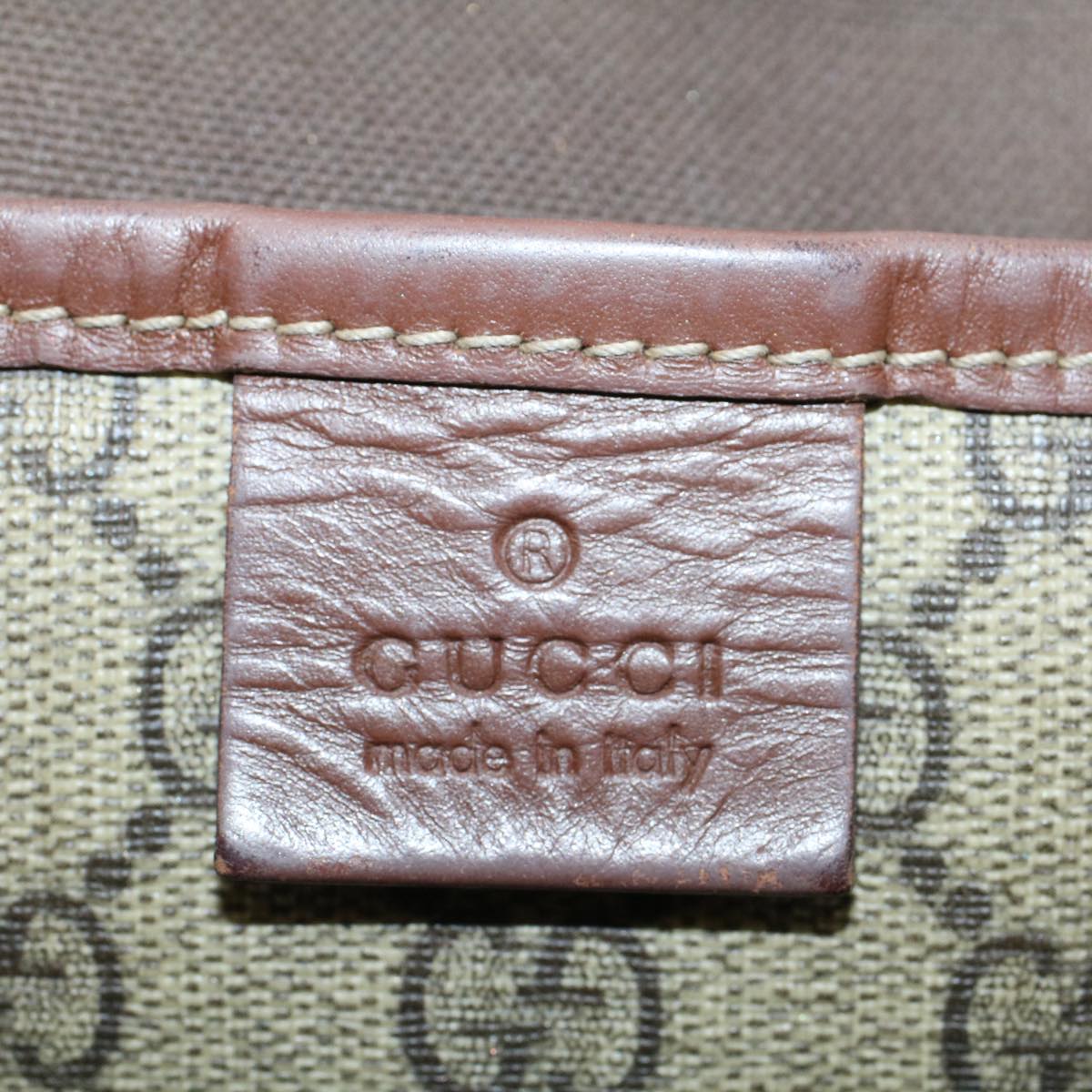 GUCCI GG Canvas Web Sherry Line Tote Bag Beige Red Green 211135 rd5255