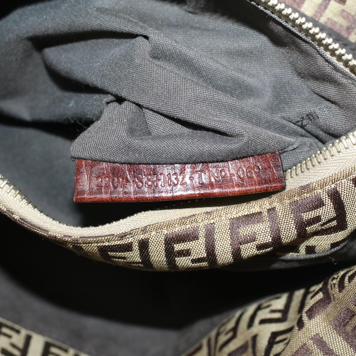 FENDI Zucchino Canvas Tote Bag Brown rd5439