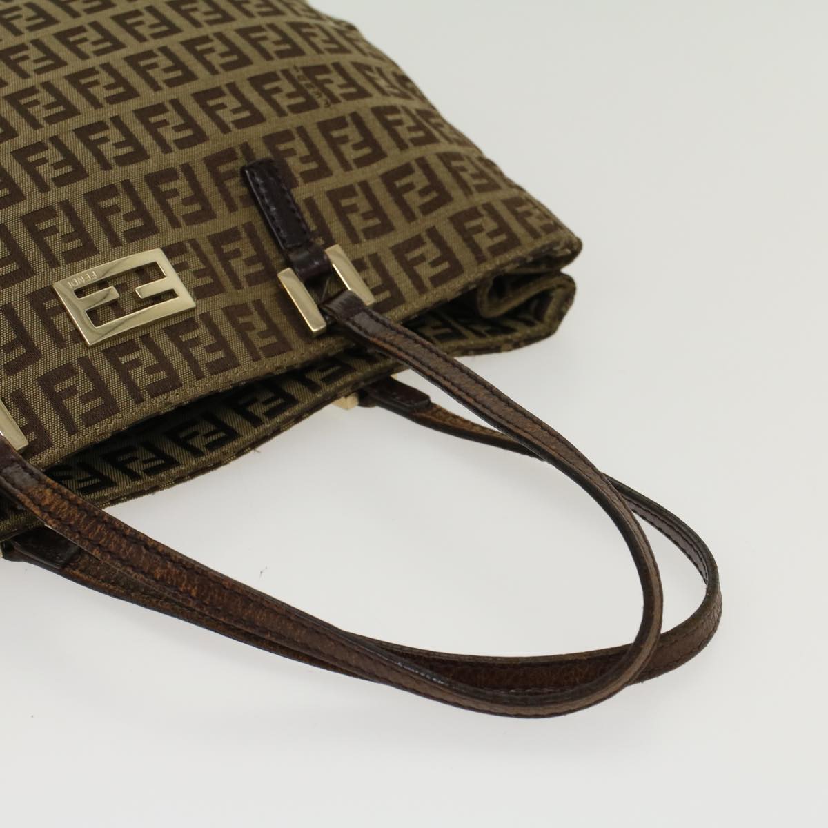 FENDI Zucchino Canvas Tote Bag Brown rd5439