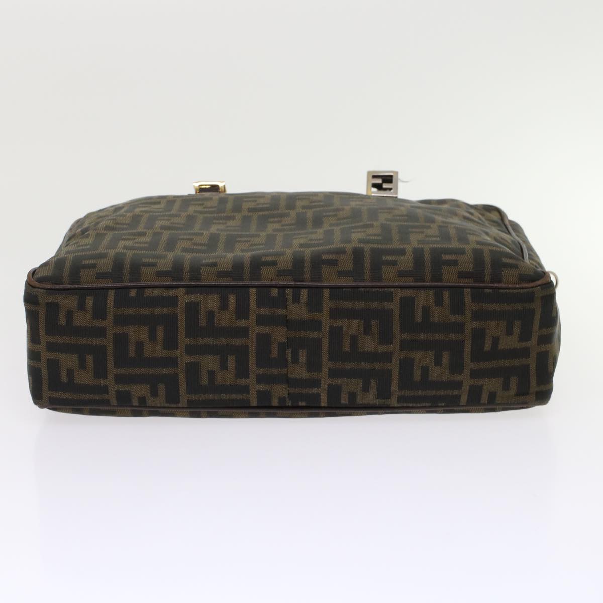 FENDI Zucca Canvas Hand Bag Black Brown rd5604
