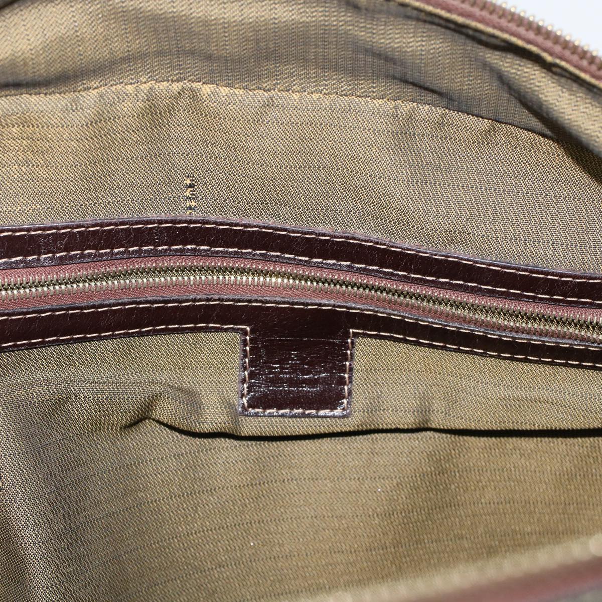 FENDI Zucca Canvas Hand Bag Black Brown rd5604