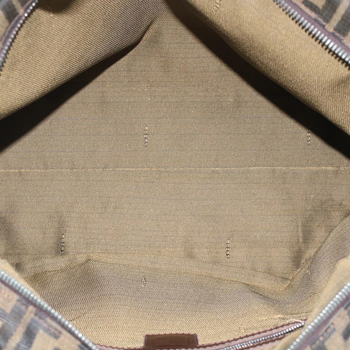 FENDI Zucca Canvas Hand Bag 2way Black Brown rd5605