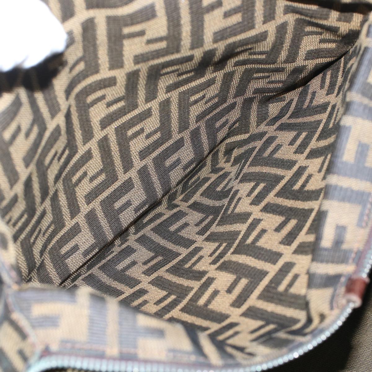 FENDI Zucca Canvas Hand Bag 2way Black Brown rd5605