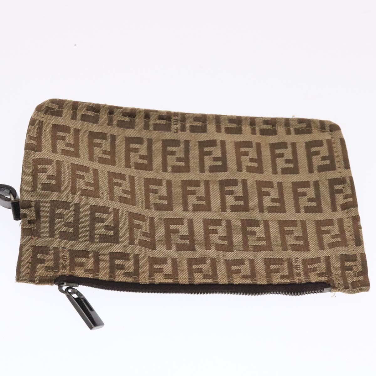 FENDI Zucchino Canvas Tote Bag Nylon Leather Brown rd5610