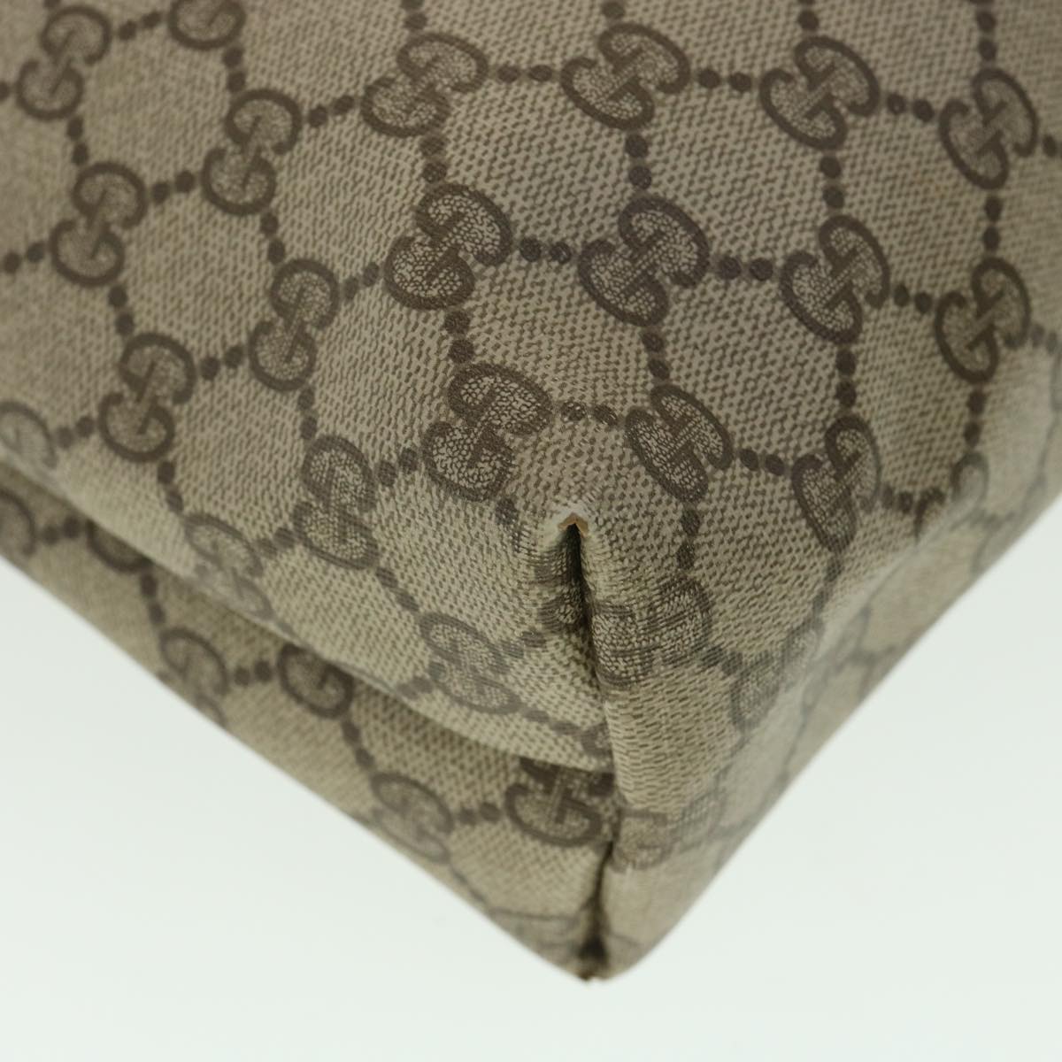 GUCCI Web Sherry Line GG Canvas Tote Bag PVC Leather Beige Green Red ro546