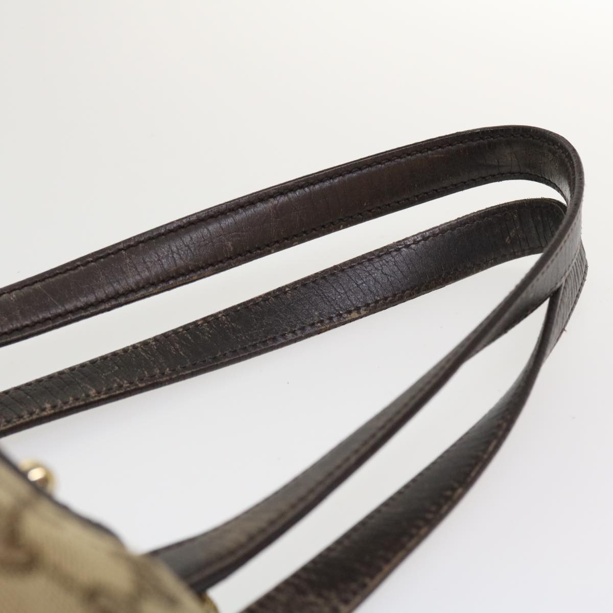 GUCCI GG Canvas Web Sherry Line Tote Bag Beige Red Green 137396 ro795