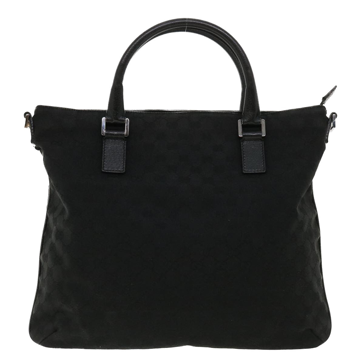 GUCCI GG Canvas Hand Bag 2way Black 122797 ro853