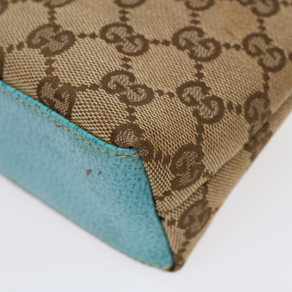 GUCCI GG Canvas Pouch Beige 115238 ro877