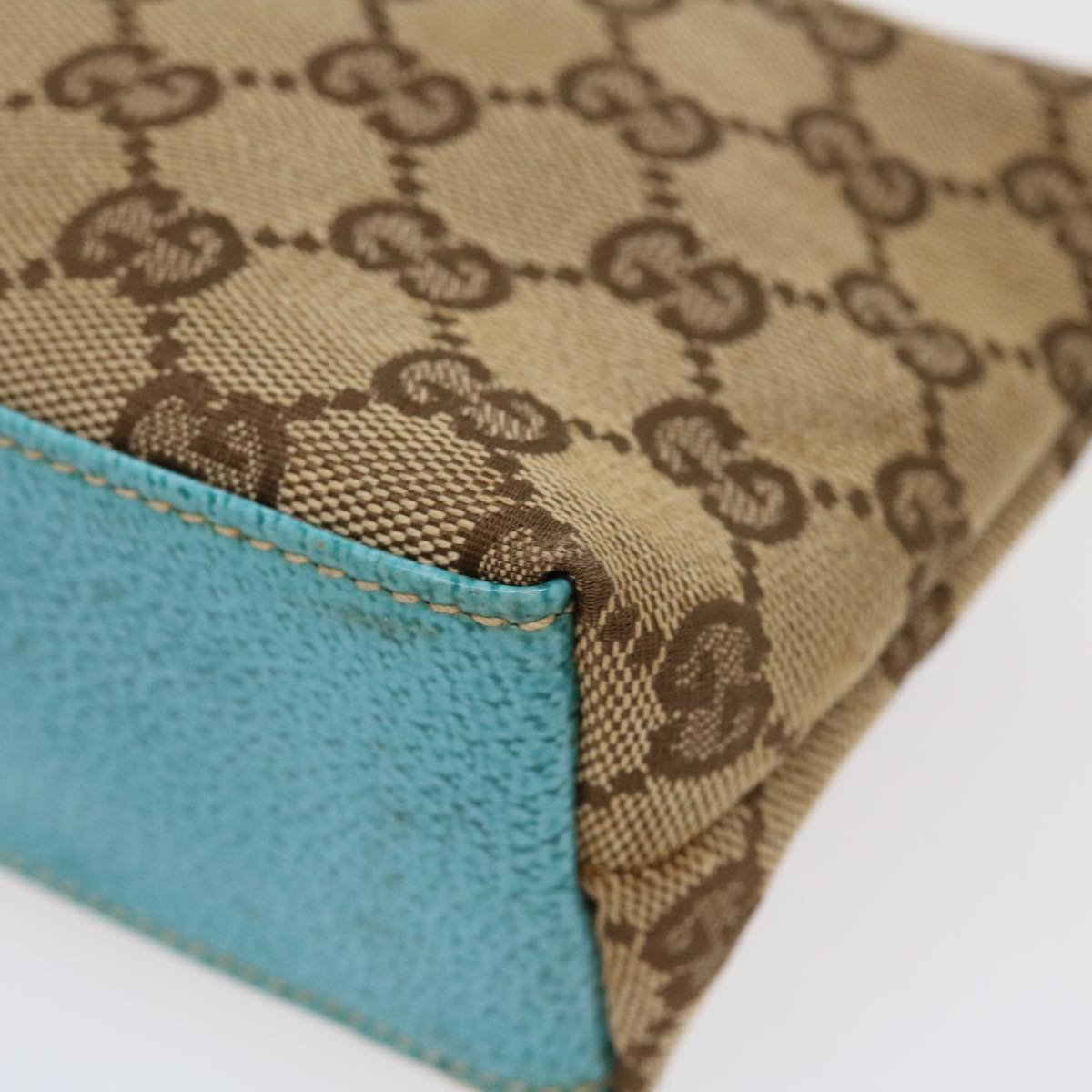 GUCCI GG Canvas Pouch Beige 115238 ro877