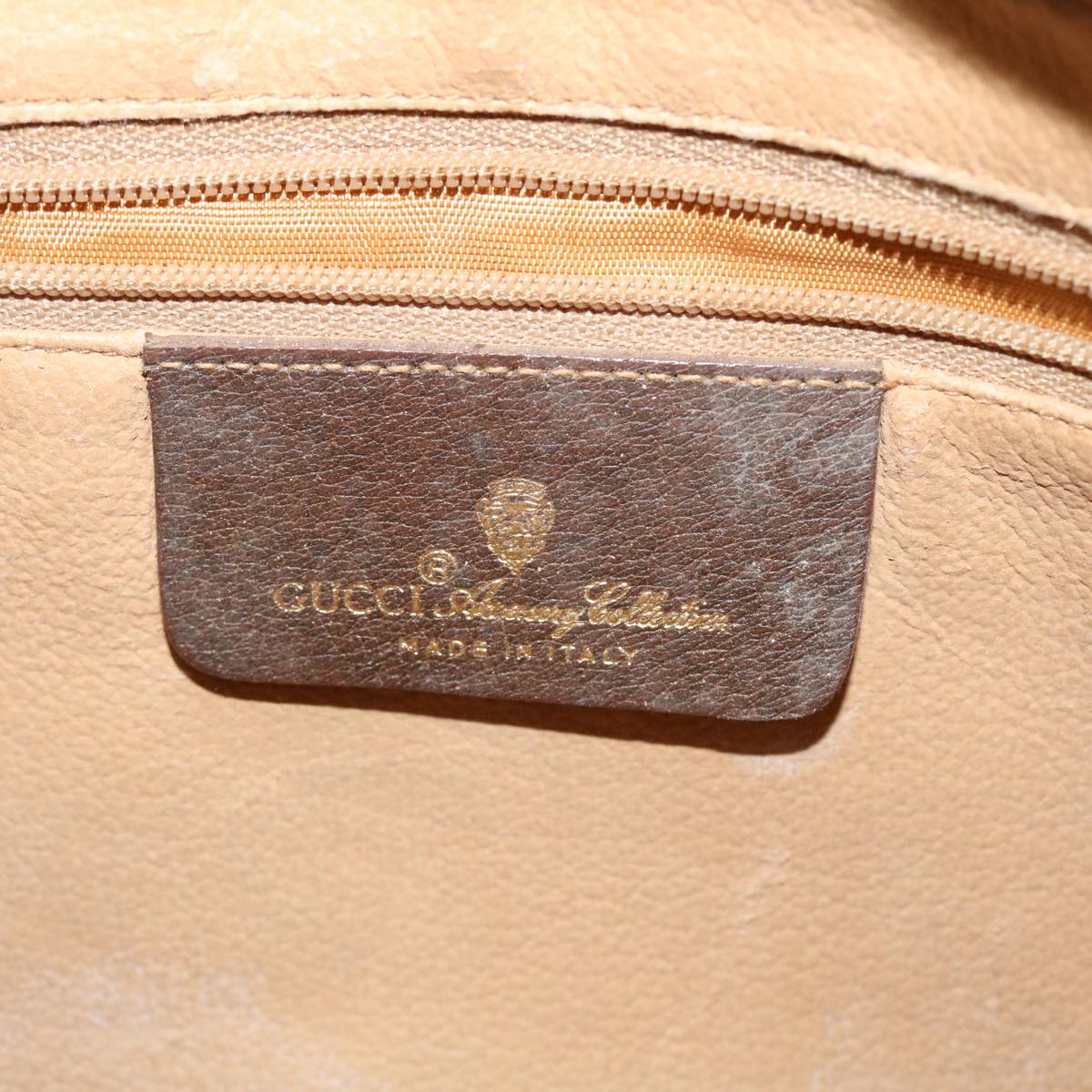GUCCI GG Canvas Clutch Bag PVC Leather Beige 156.01.044 ro882