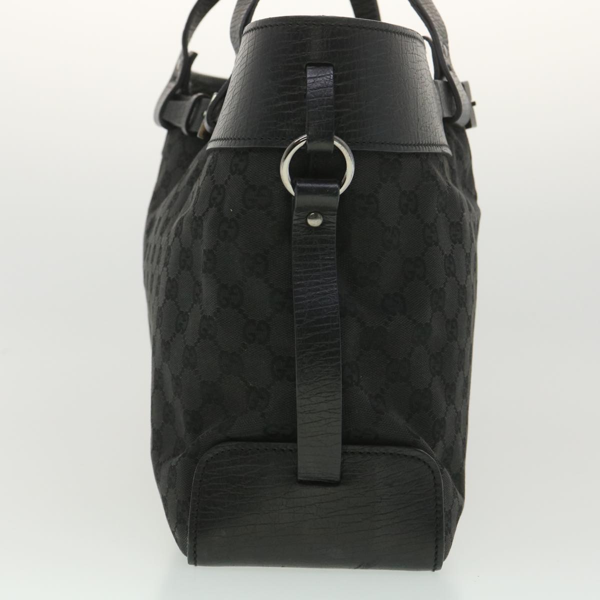GUCCI GG Canvas Hand Bag Black 106251 ro912