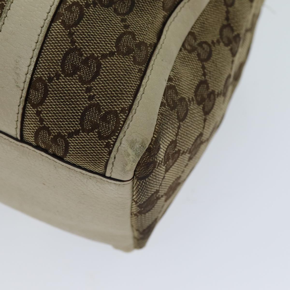 GUCCI GG Canvas Hand Bag Beige 130942 S1577