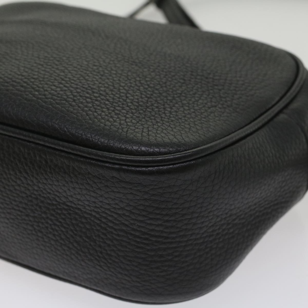 GUCCI Soho Shoulder Bag Leather Black 308364 S236