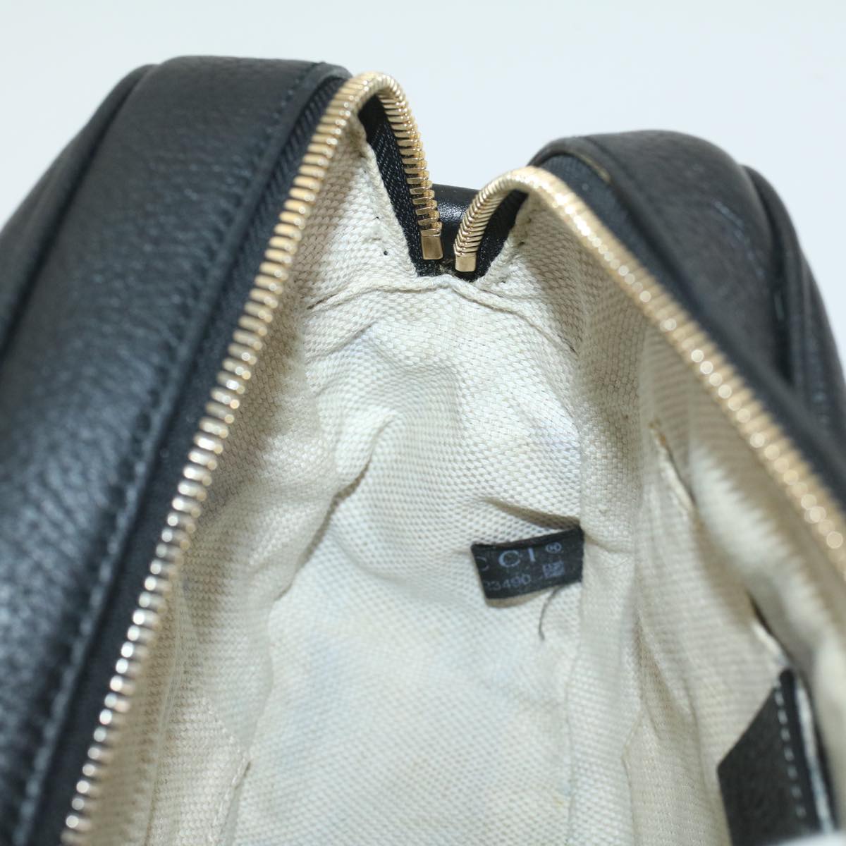 GUCCI Soho Shoulder Bag Leather Black 308364 S236