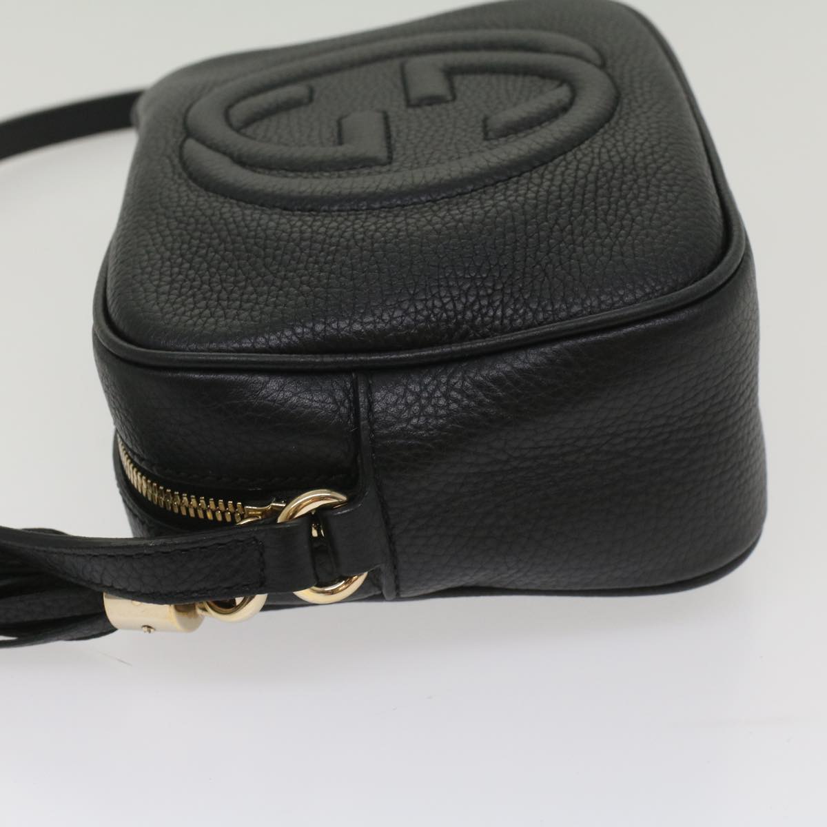 GUCCI Soho Shoulder Bag Leather Black 308364 S236