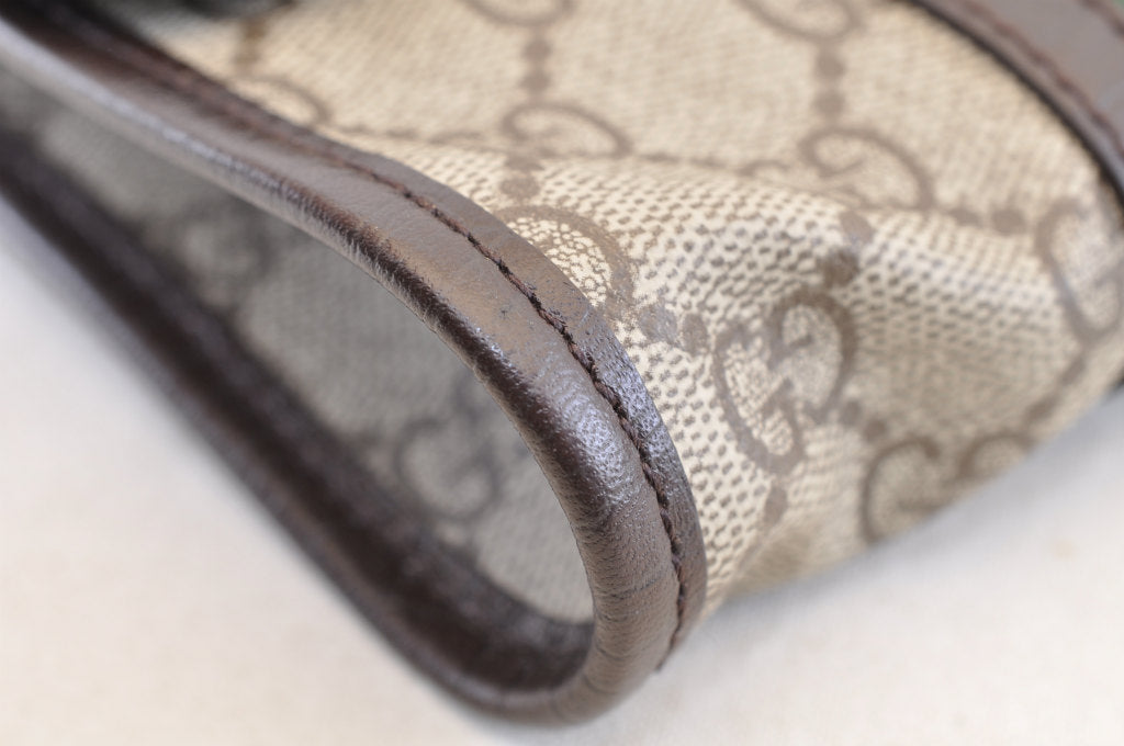 GUCCI GG Canvas Sherry Line Web Waist Bag Bum Bag Brown am1103s