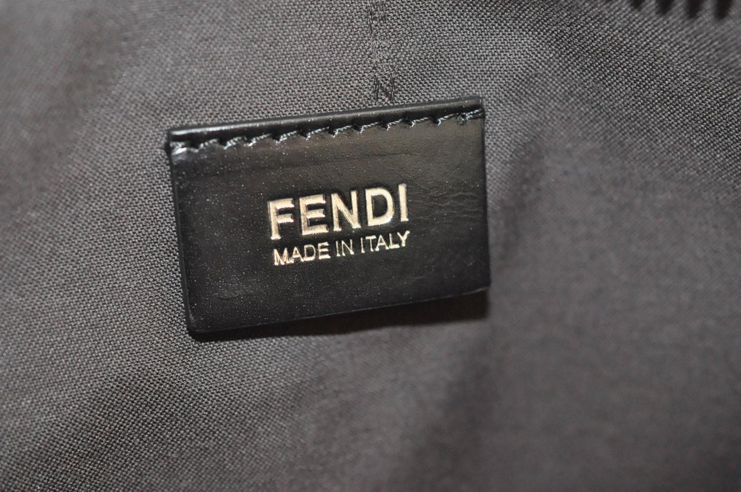 FENDI Zucca Leather Waist Bag Leather Black am1321s