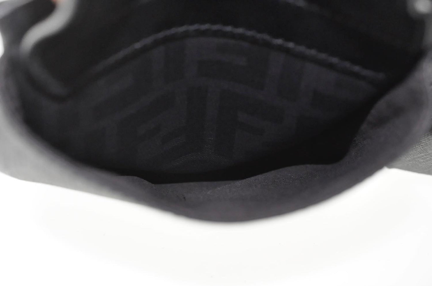 FENDI Zucca Leather Waist Bag Leather Black am1321s