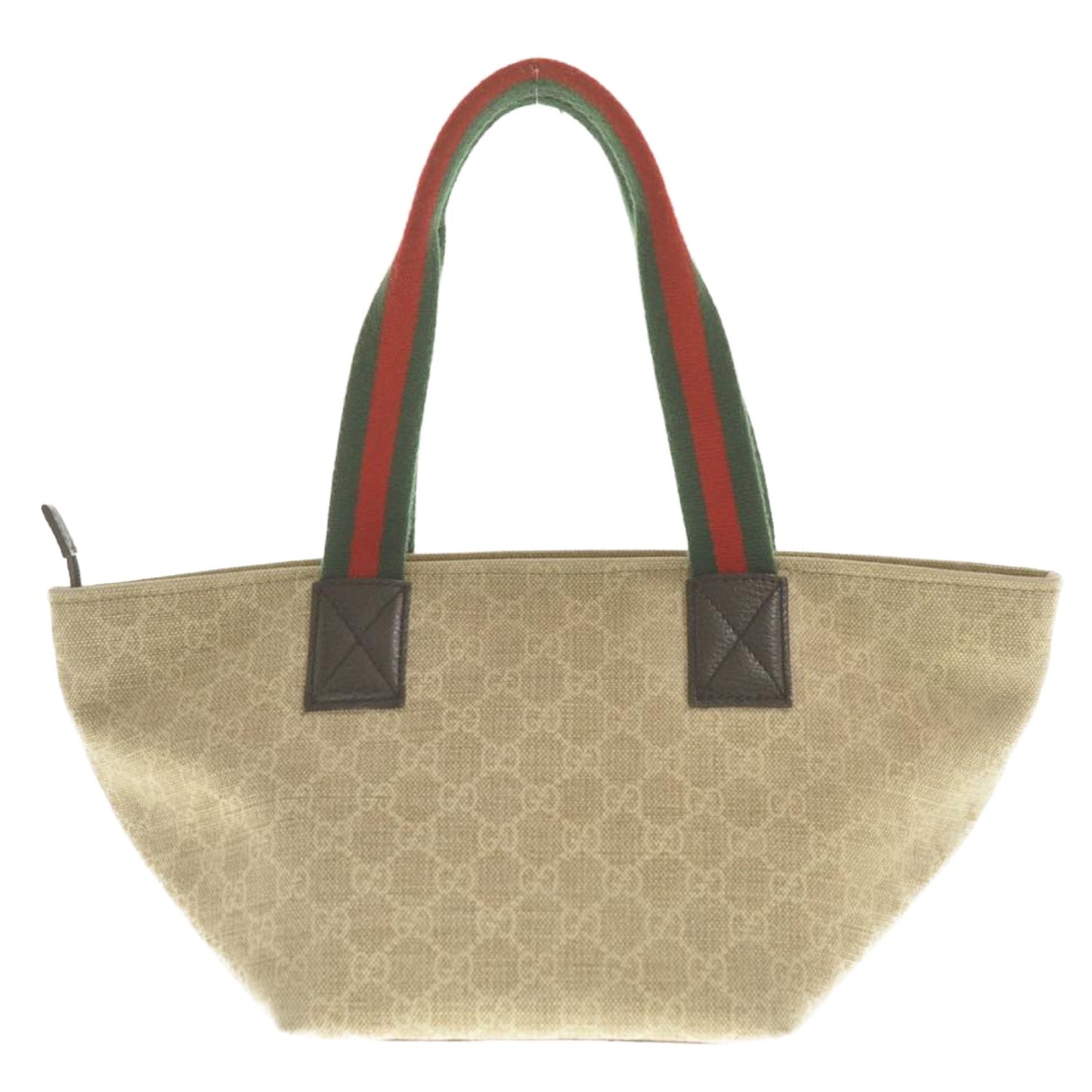 GUCCI Web Sherry Line GG Canvas Hand Bag Red Green Ege 374433502752 am2531s