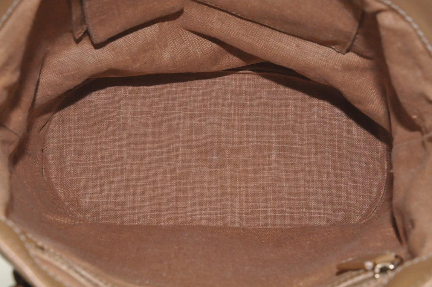 FENDI Zucca Canvas Hand Bag Beige Black am2612s