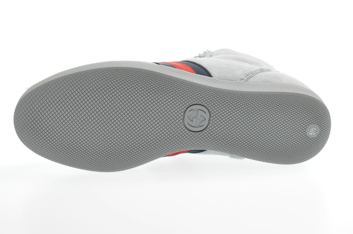 GUCCI Sherry Line shoes Suede 5 1/2 Red Navy am2614s