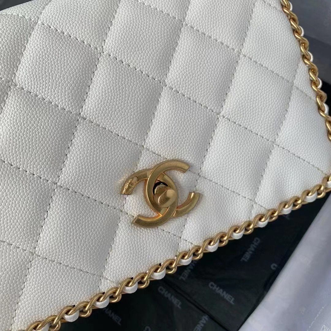 CHLGlamIapbag With Chain White For Women Bags 8.3in/21cm
