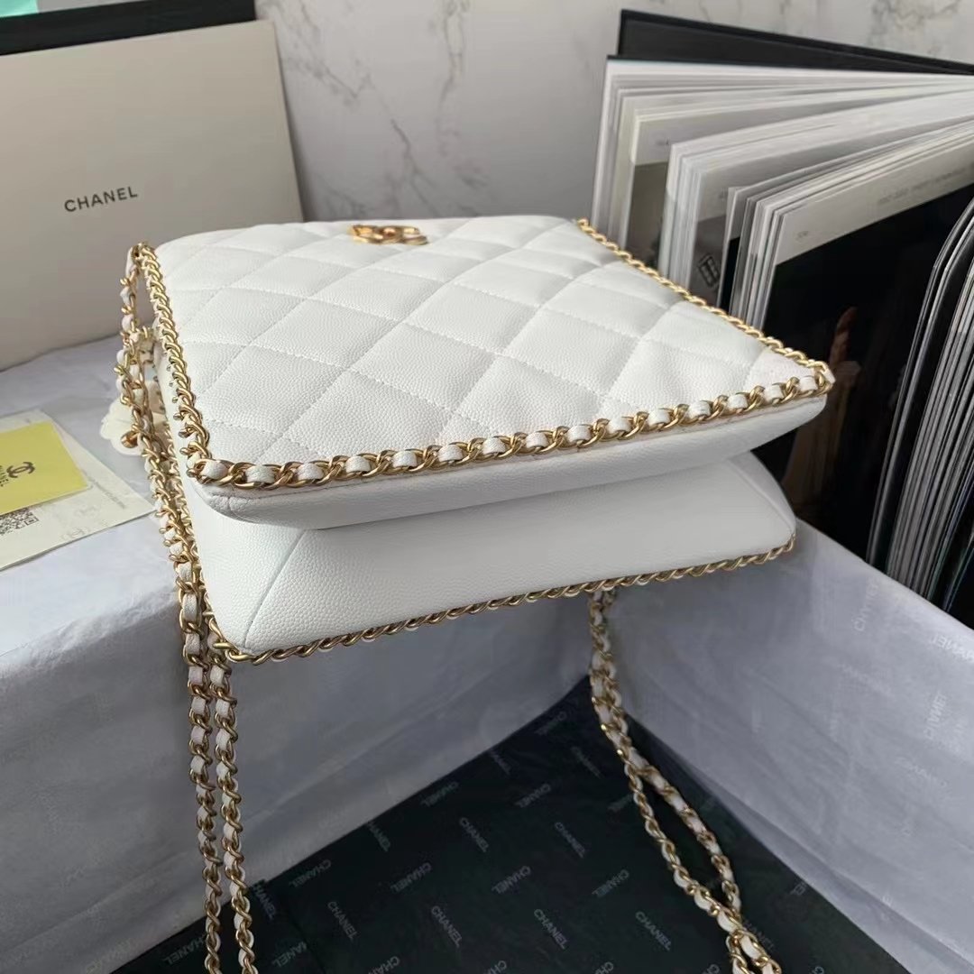 CHLSmall Shopping Bag White For Women, Women’s Bags 9in/23cm