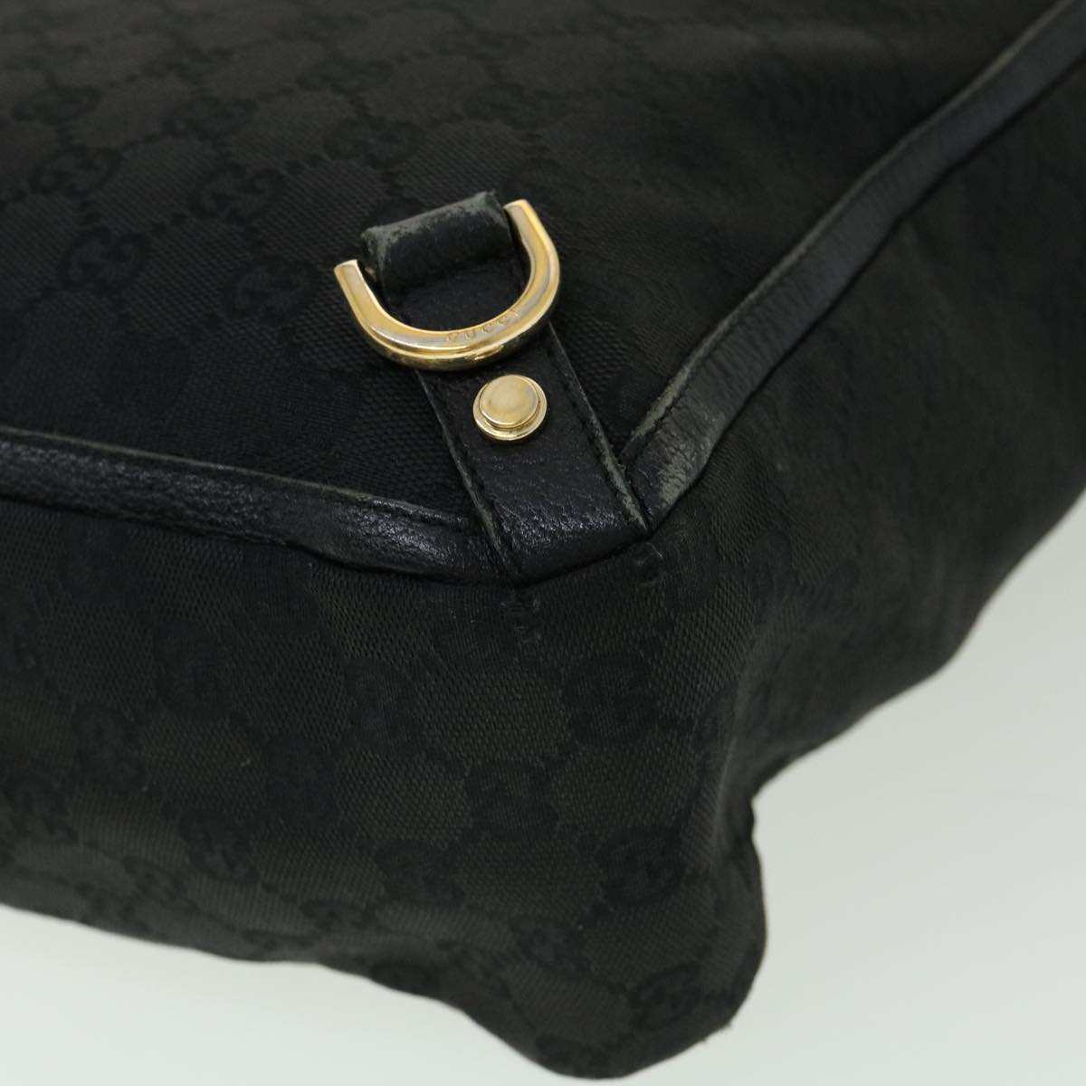 GUCCI GG Canvas Abbey Hand Bag Black tb089
