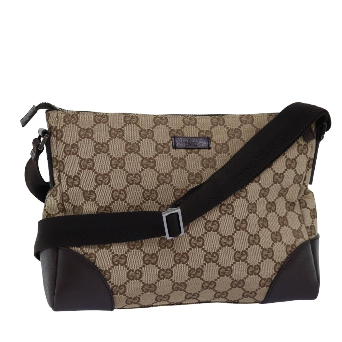 GUCCI GG Canvas Shoulder Bag Beige 114273 tb1081