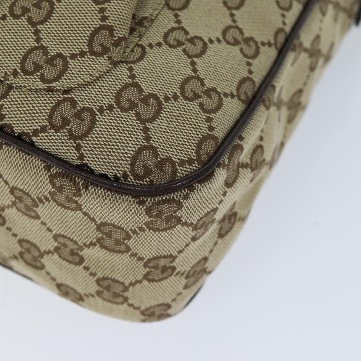 GUCCI GG Canvas Shoulder Bag Beige 131211 tb1106