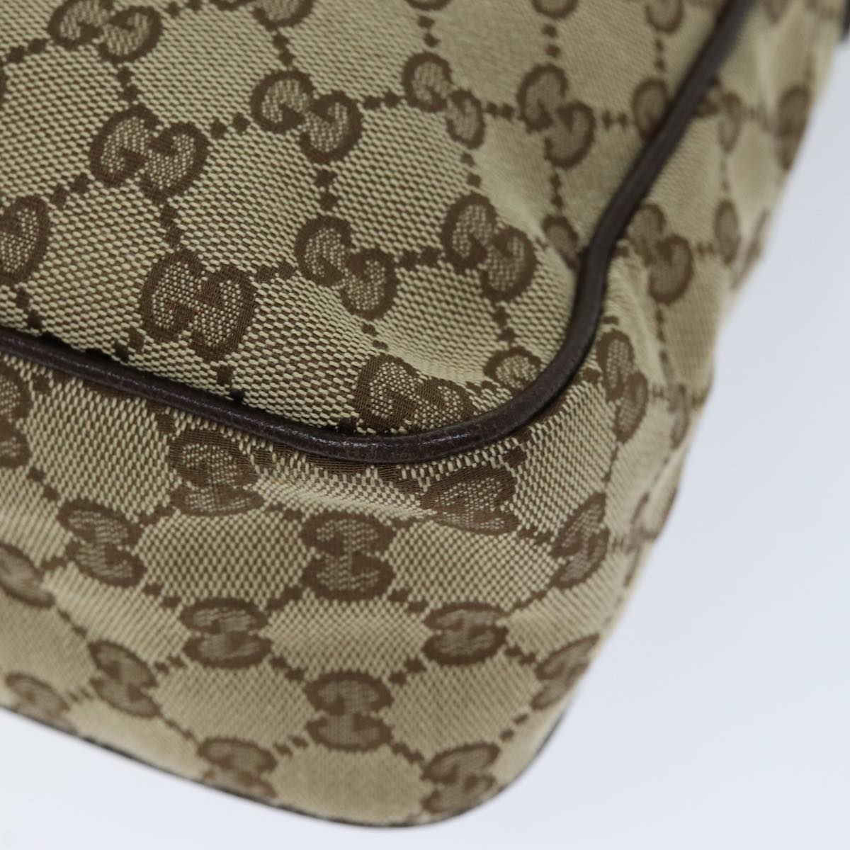 GUCCI GG Canvas Shoulder Bag Beige 131211 tb1106