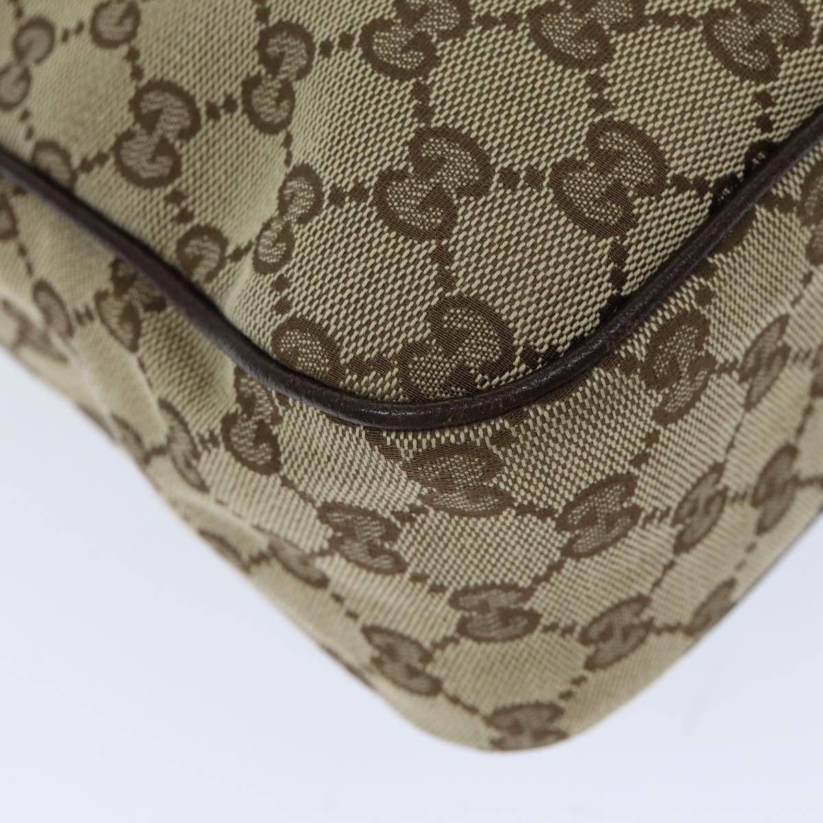 GUCCI GG Canvas Shoulder Bag Beige 131211 tb1106