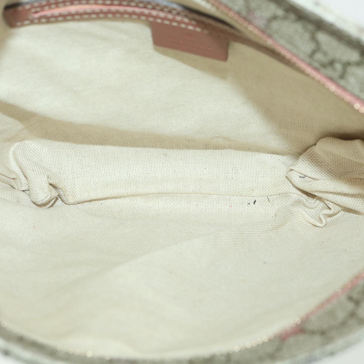 GUCCI GG Canvas Star Shoulder Bag PVC Leather Beige Pink 295257 tb525