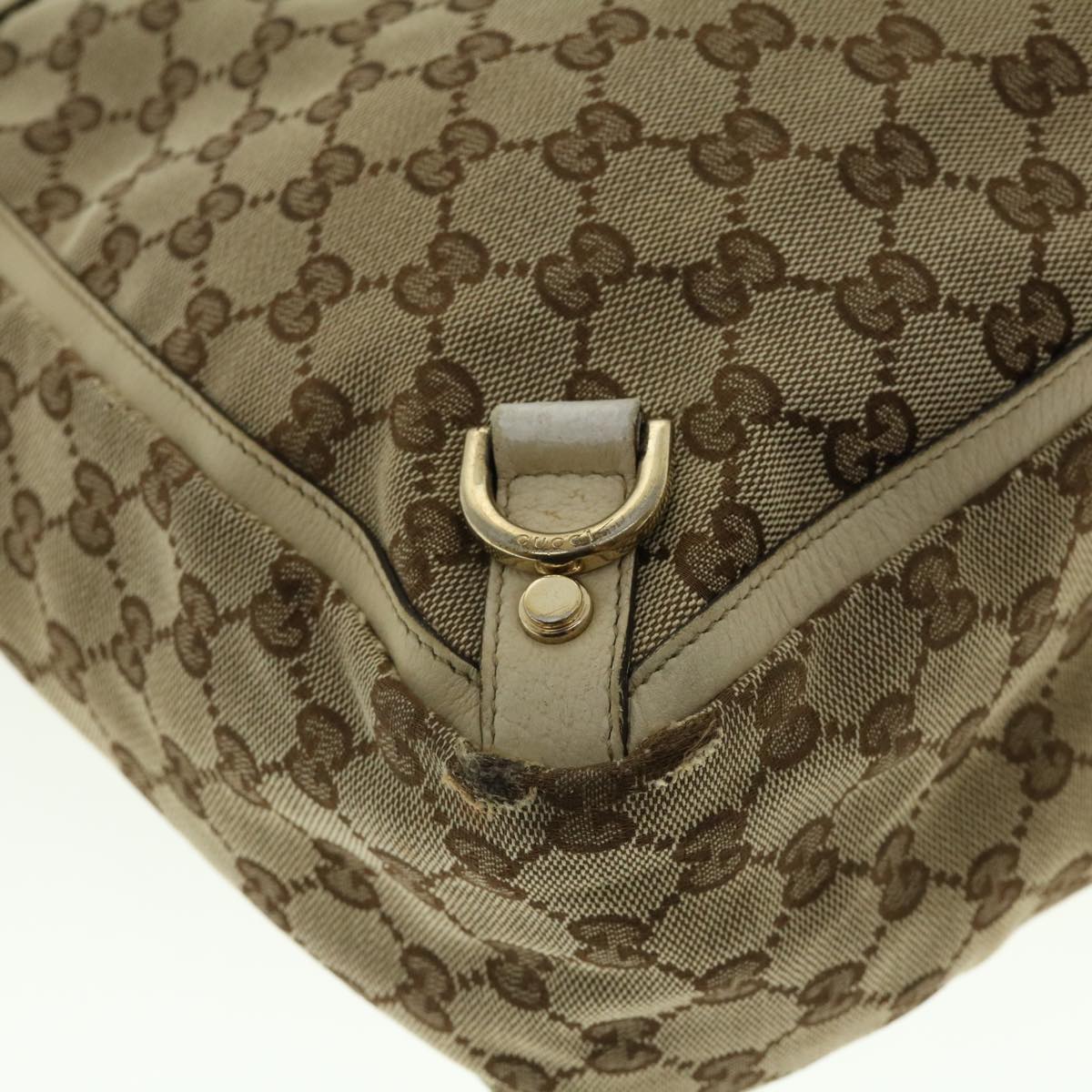 GUCCI GG Canvas Abbey Tote Bag Beige White 205141 tb580