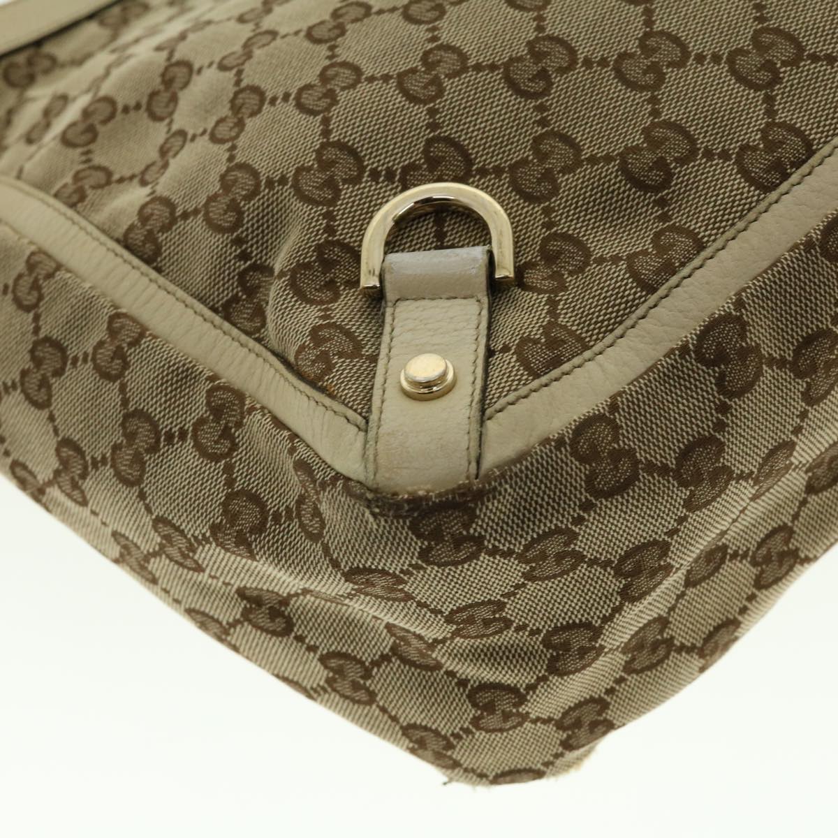 GUCCI GG Canvas Abbey Tote Bag Beige White 205141 tb580