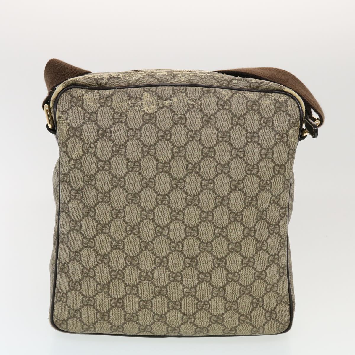 GUCCI GG Canvas Shoulder Bag PVC Leather 3Set Beige tb650