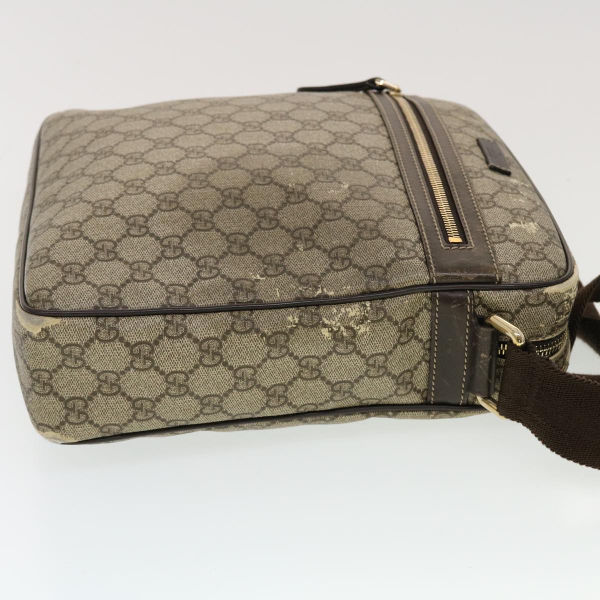 GUCCI GG Canvas Shoulder Bag PVC Leather 3Set Beige tb650