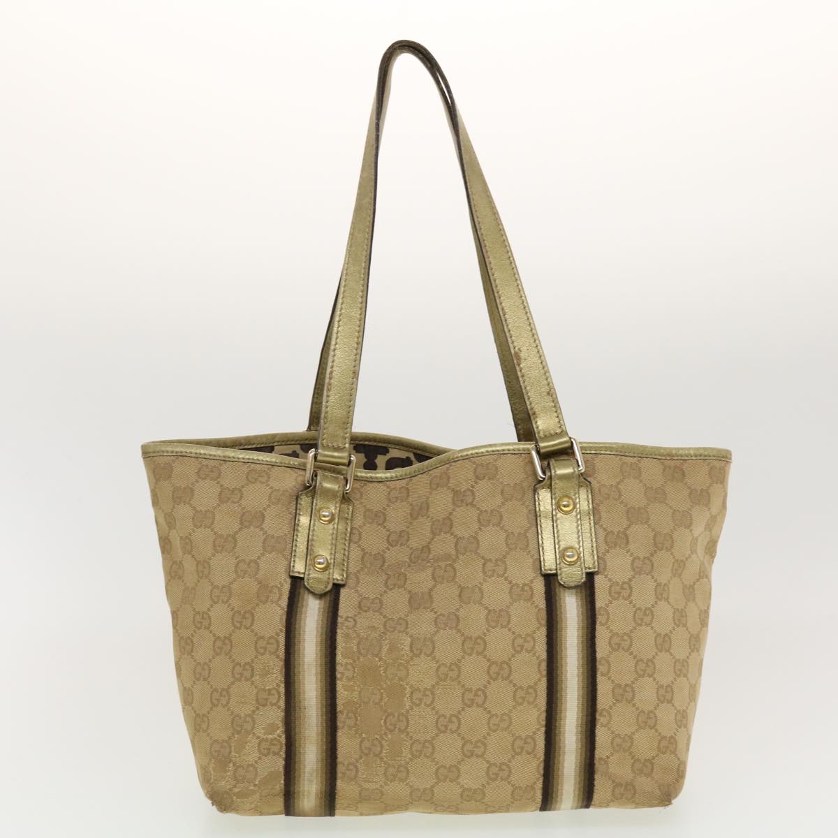 GUCCI GG Canvas Web Sherry Line Hand Bag 2Set Black Red beige tb658