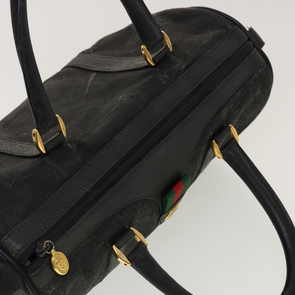GUCCI GG Canvas Web Sherry Line Hand Bag 2Set Black Red beige tb658