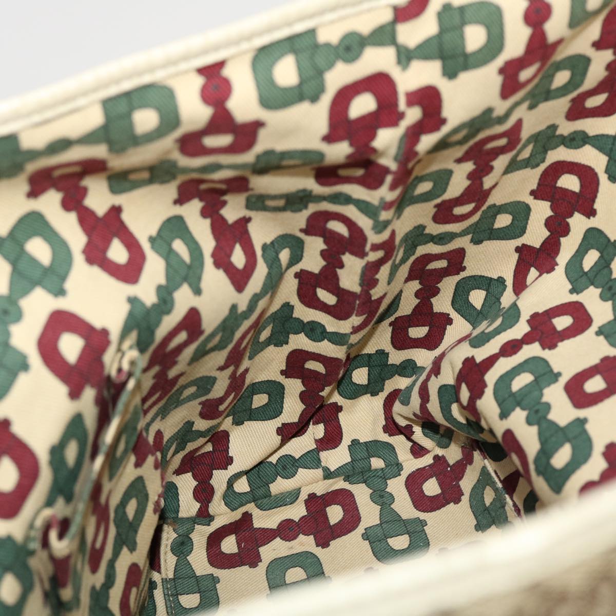GUCCI GG Canvas Web Sherry Line Tote Bag Beige Green Red 139260 tb669