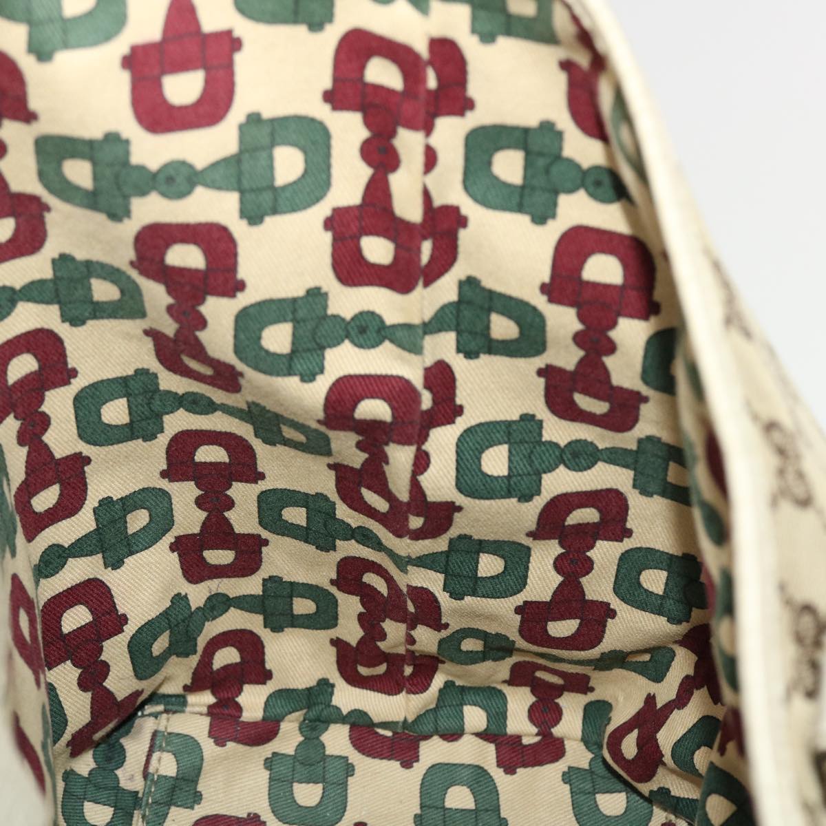 GUCCI GG Canvas Web Sherry Line Tote Bag Beige Green Red 139260 tb669