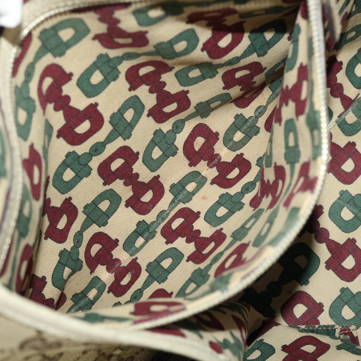 GUCCI GG Canvas Web Sherry Line Tote Bag Beige Green Red 139260 tb669