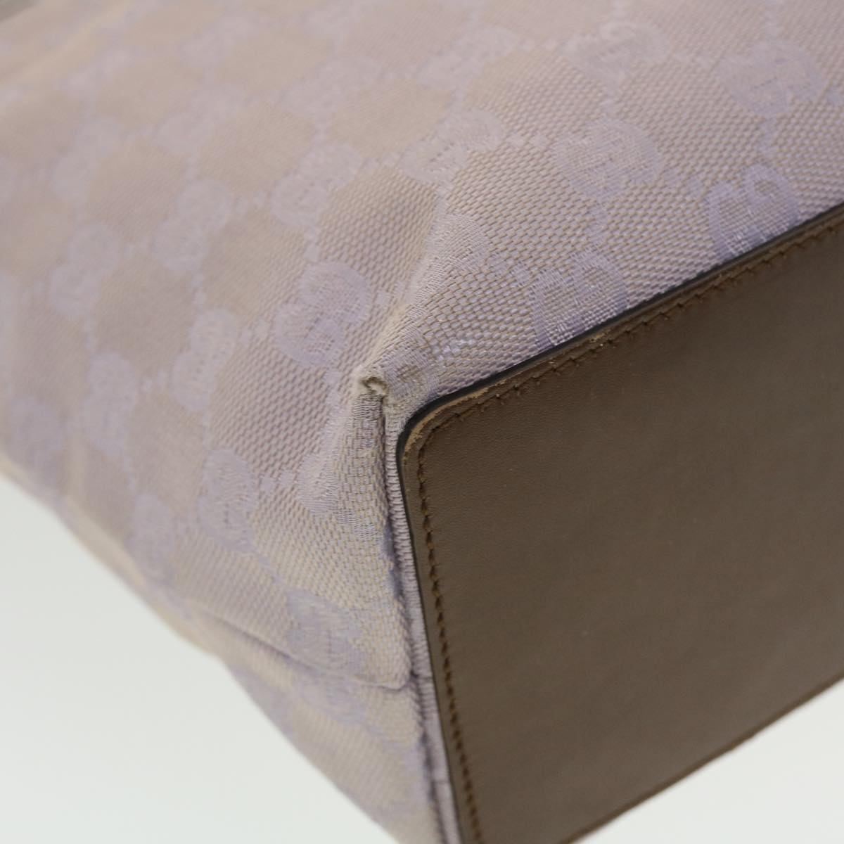 GUCCI GG Canvas Tote Bag Purple Brown 31244 tb674