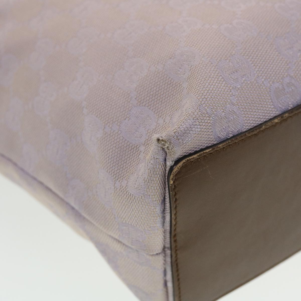 GUCCI GG Canvas Tote Bag Purple Brown 31244 tb674