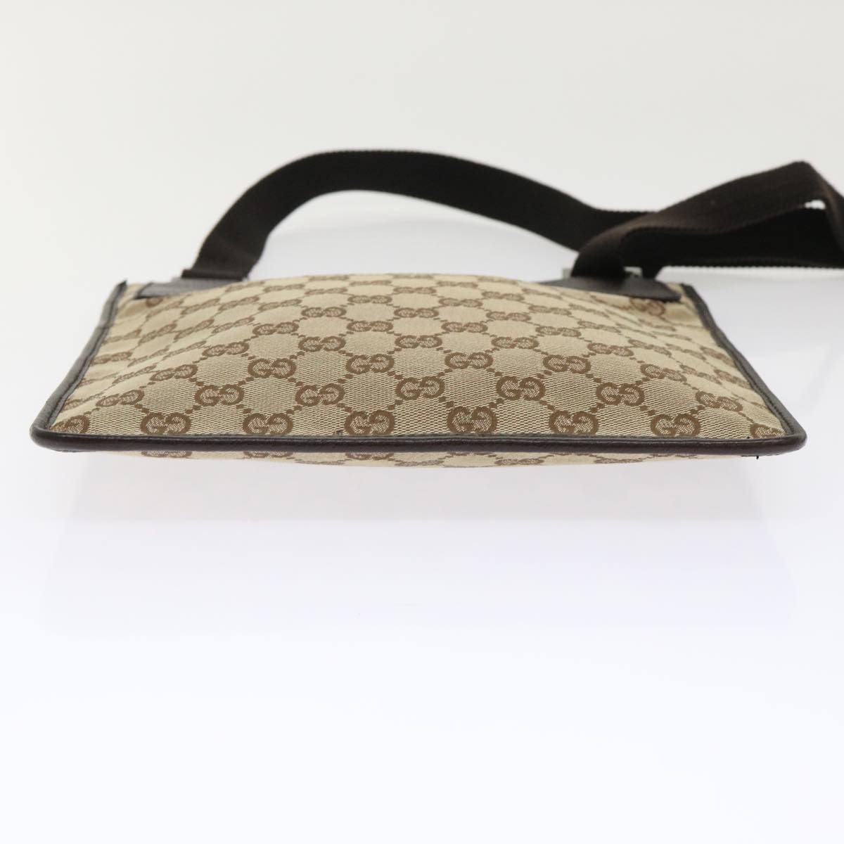 GUCCI GG Canvas Shoulder Bag Leather Beige 27639 tb691
