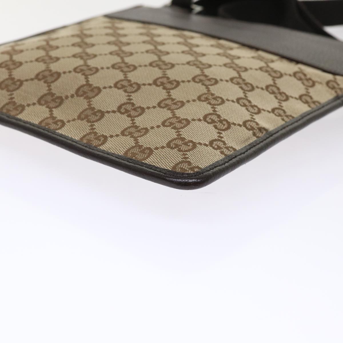 GUCCI GG Canvas Shoulder Bag Leather Beige 27639 tb691