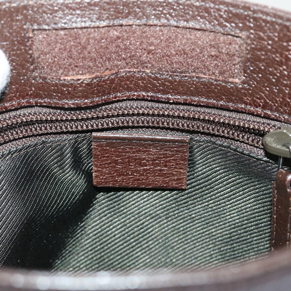 GUCCI GG Canvas Shoulder Bag Leather Beige 27639 tb691