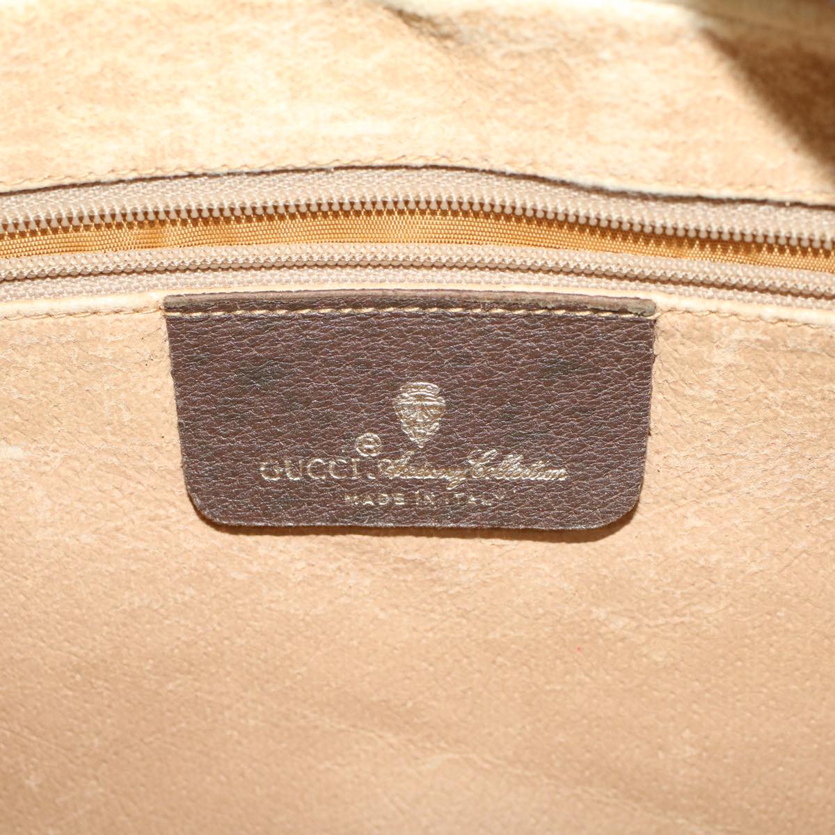 GUCCI GG Canvas Clutch Bag PVC Leather Beige tb707