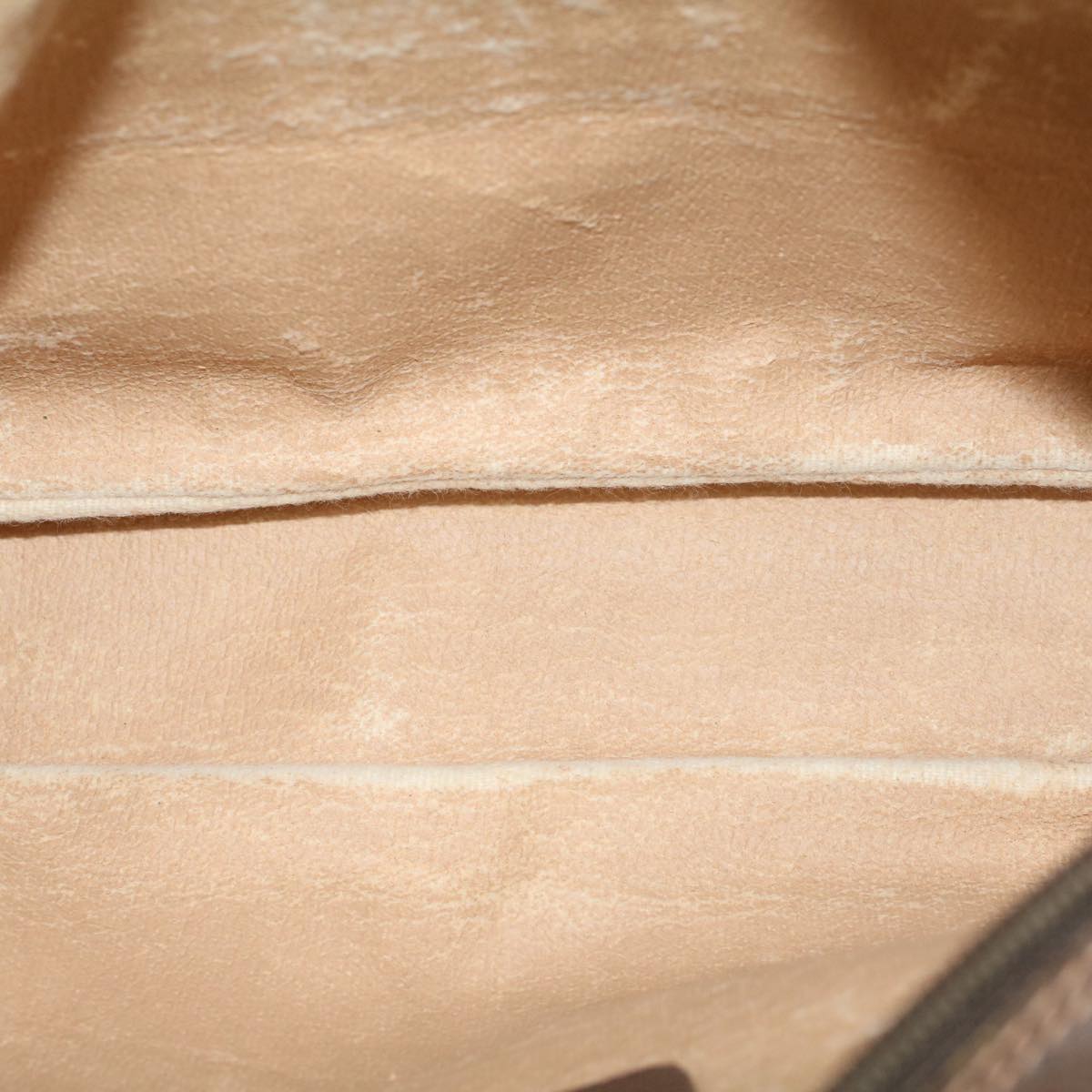 GUCCI GG Canvas Clutch Bag PVC Leather Beige tb707