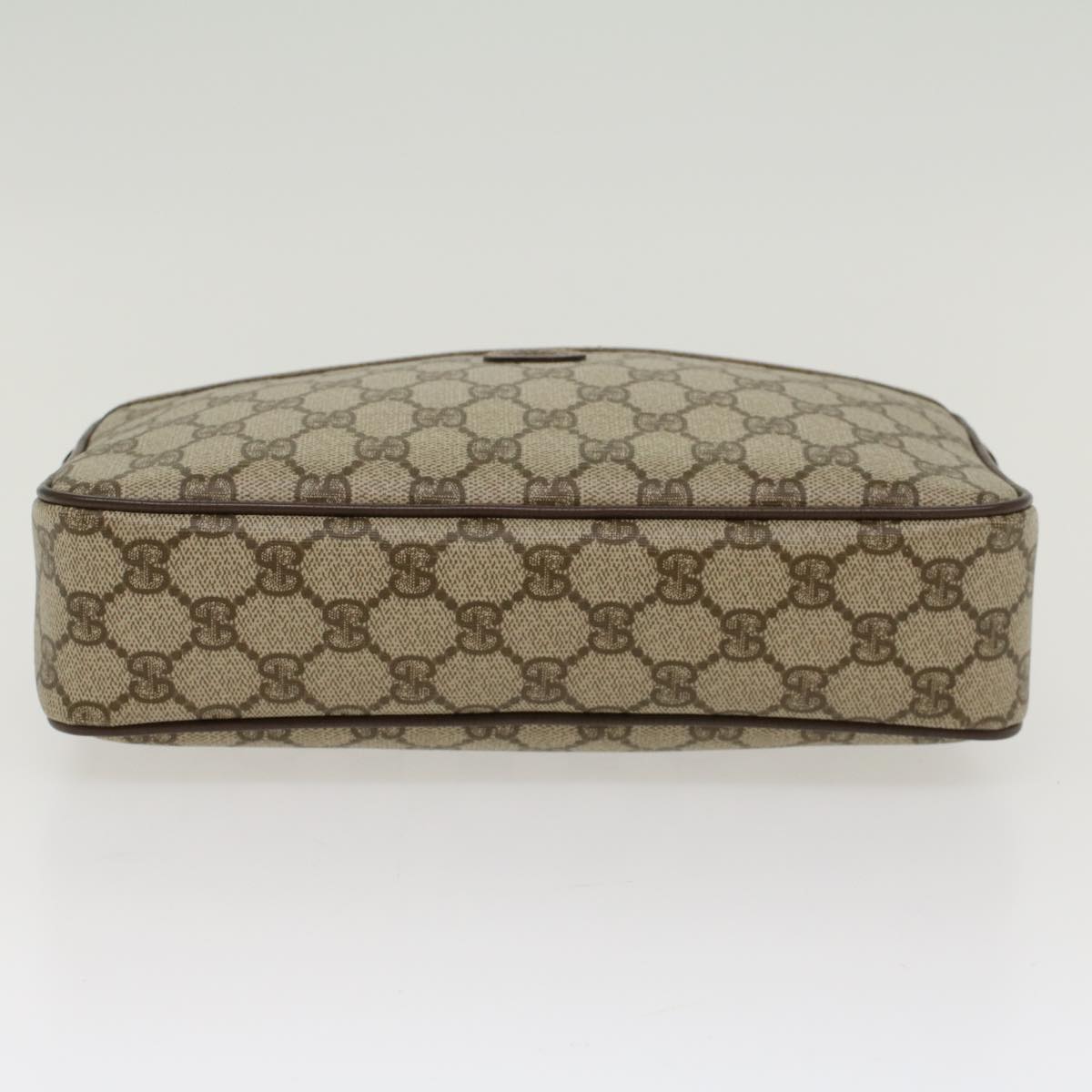 GUCCI GG Canvas Clutch Bag PVC Leather Beige tb707